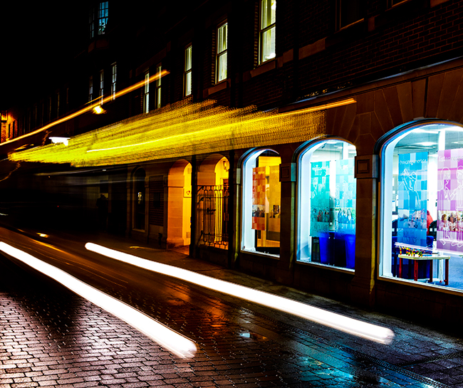 Windows at night